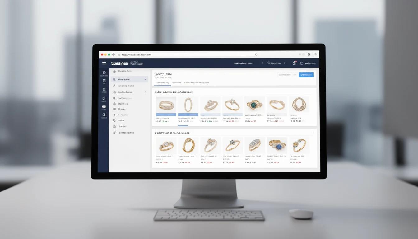 CRM para semi-joias: interface de software de gestão