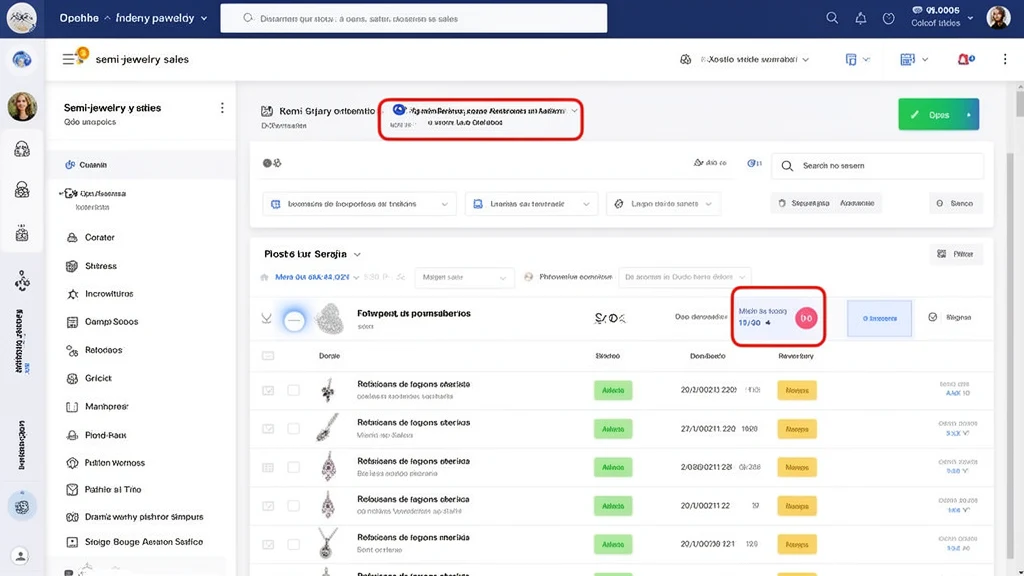 Dashboard de CRM com funcionalidades para semi-joias