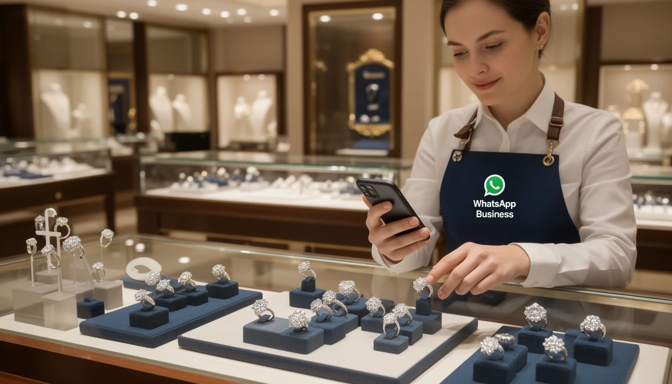 Joalheria usando WhatsApp Business para vendas