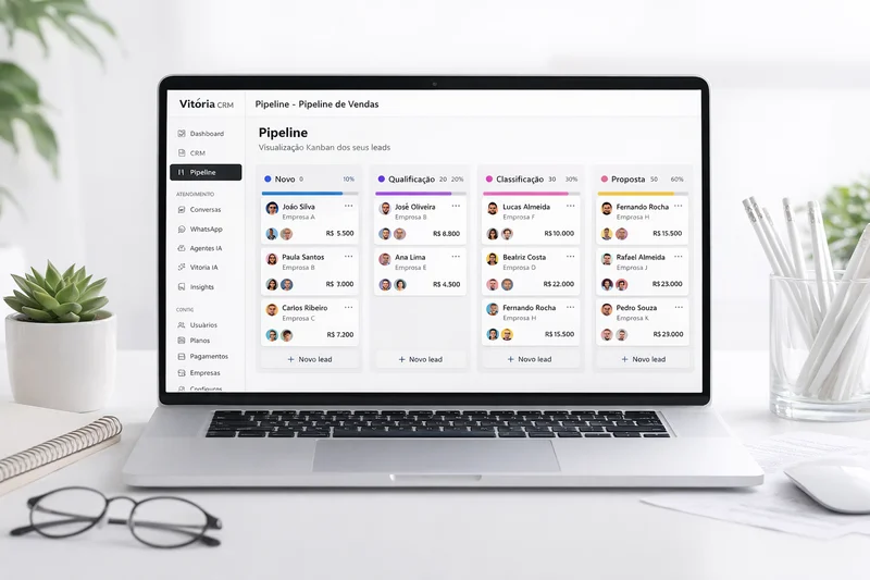 CRM Kanban - Pipeline de vendas visual